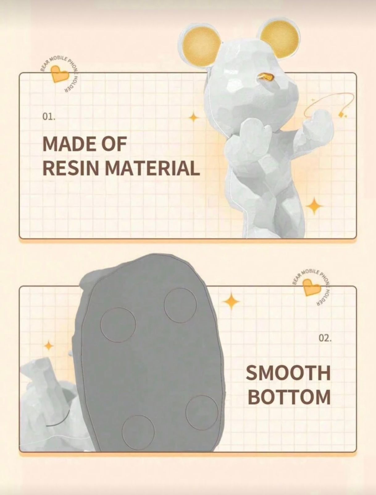 🐻 BearBuddy™ – Cute Bear Phone Stand