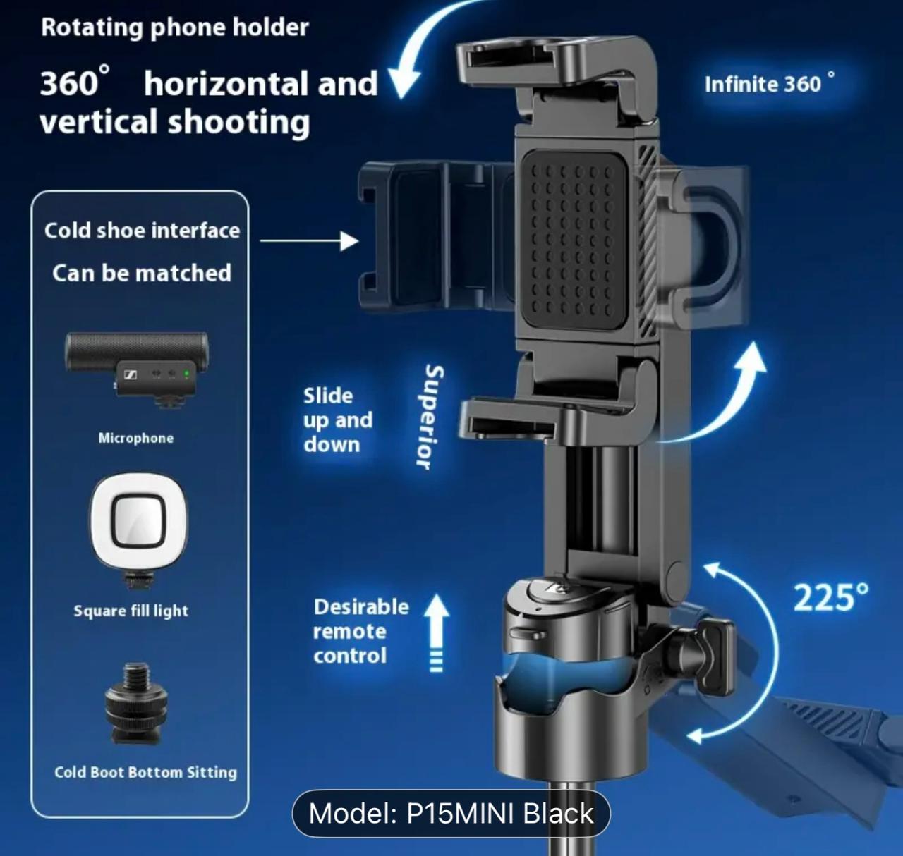 GripMax P15 | 360° Rotating 3-in-1 Creator Grip